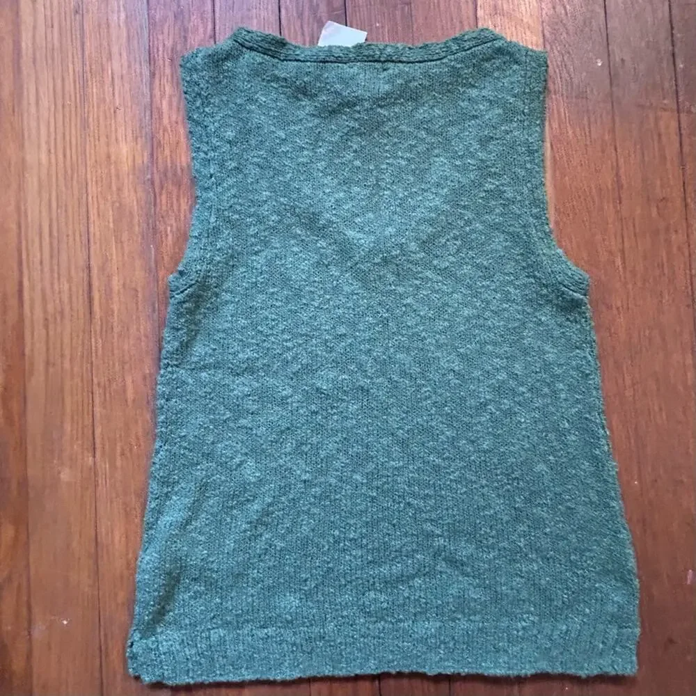 J Crew | NWT Green Beach V-Neck Knit Tank Top Size XS